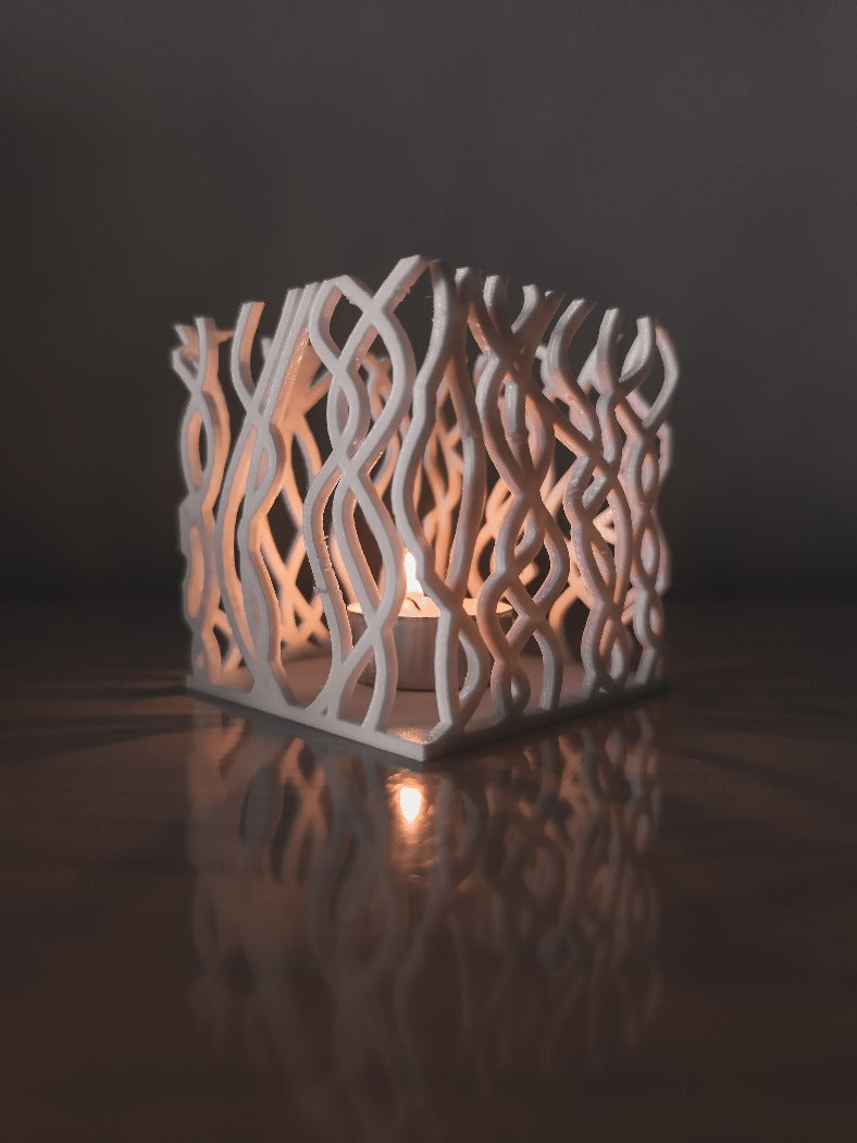 Tealight holder "Algaecube"