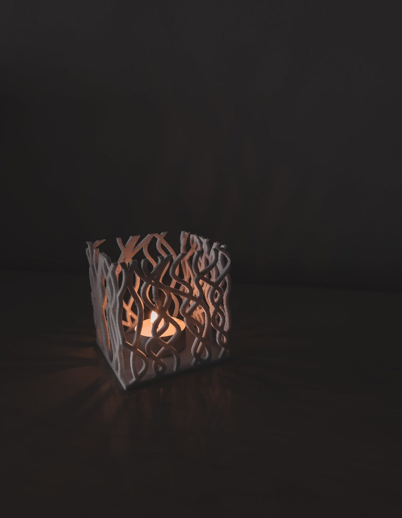 Tealight holder "Algaecube"